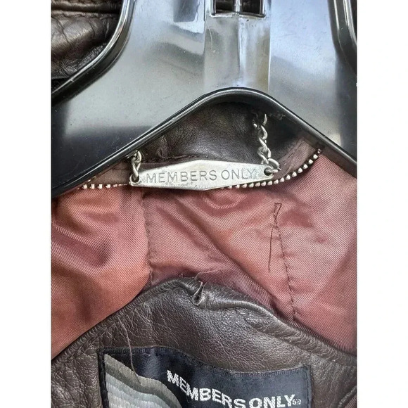 Vintage Members Only Bomber Jacket Europe Craft Men's 44 Brown‎ Made In Korea - Picture 9 of 16
